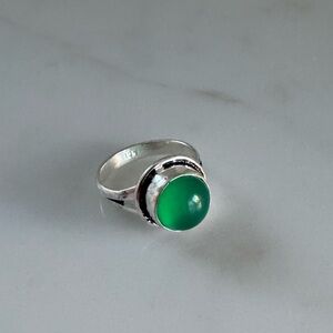 NWOT Sundance Green Dream Ring, Green Onyx, Sterling Silver